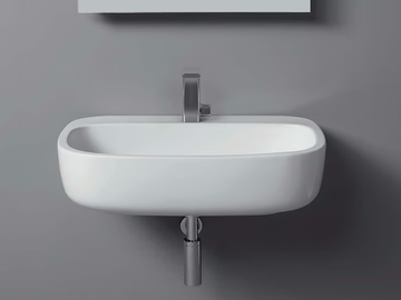 MONO' - Wall-mounted single ceramic washbasin by Ceramica Flaminia - view 2